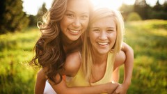 Woman outdoors blondes models