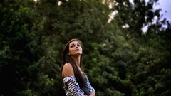 Woman outdoors brunettes