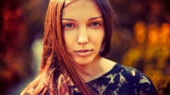 Woman outdoors brunettes