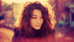 Woman outdoors brunettes