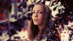 Woman outdoors brunettes