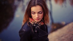 Woman outdoors brunettes