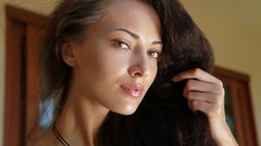 Woman outdoors brunettes anna sbitnaya ukrainian Met-Art 