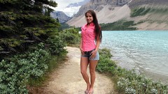 Woman outdoors brunettes Kristina Uhrinova