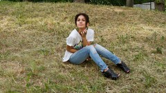 Woman outdoors brunettes Met-Art magazine Malina A