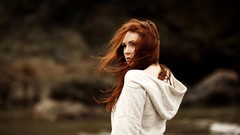 Woman outdoors brunettes models