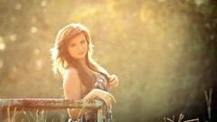 Woman outdoors brunettes models