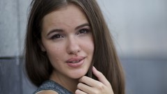 Woman outdoors brunettes models