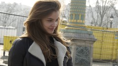 Woman outdoors brunettes models barbara palvin