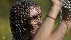 Woman outdoors brunettes models Bare Maidens Lily-BareMaidens