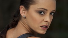 Woman outdoors brunettes models Liza Bare Maidens Liza Del 