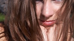 Woman outdoors brunettes models nude Met-Art magazine Antea