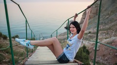 Woman outdoors brunettes models ukrainian Nichole A