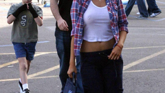 Woman outdoors Christina Aguilera