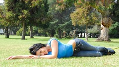 Woman outdoors denise milani