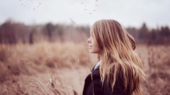 Woman outdoors girls in nature