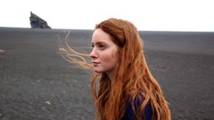 Woman outdoors long hair redheads