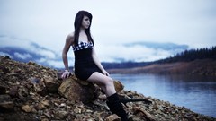 Woman outdoors models