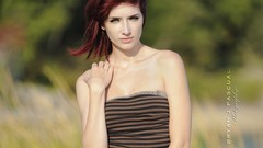 Woman outdoors models susan coffey redheads