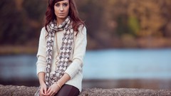 Woman outdoors redheads