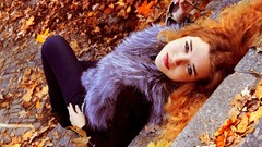 Woman outdoors redheads