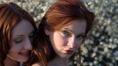 Woman outdoors redheads lesbians Met-Art magazine Indiana A