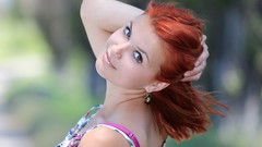 Woman outdoors redheads Met-Art magazine Violla A