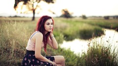 Woman outdoors rivers redheads girls in nature Taylor McCutchan 