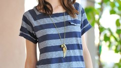 Woman outdoors smiling blue eyes brunettes necklaces Allie Rose