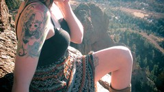 Woman outdoors tattoos