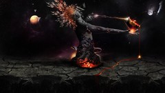 Woman outer space artistic