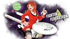 Woman outer space stockings