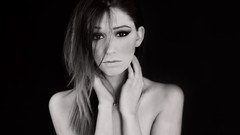 Woman pain black background sad grayscale