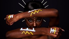 Woman paintings african body painting