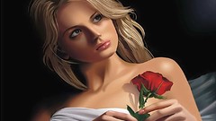 Woman paintings blondes