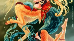 Woman paintings drawings multicolor digital art fantasy art 