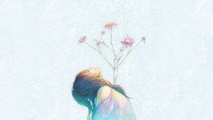 Woman paintings Flowers