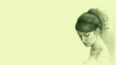 Woman paintings monochrome