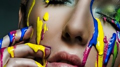 Woman paintings multicolor