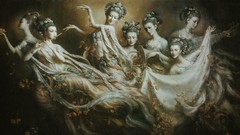 Woman paintings Oil Painting cgi Chinese art