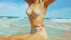 Woman paintings pinups swimsuits