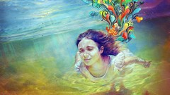 Woman paintings psychedelic artwork