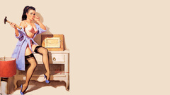 Woman paintings stockings lingerie pinups Gil Elvgren