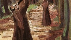 Woman paintings woods Vincent van Gogh artwork