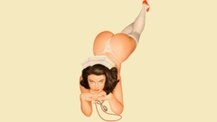 Woman panties ass pinups