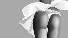 Woman panties ass upskirt