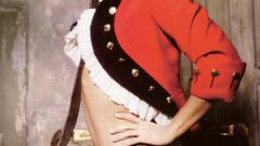 Woman panties open shirt