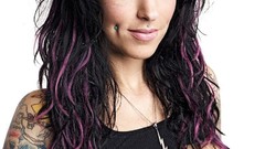 Woman panties pierced lips