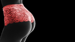 Woman panties pink ass