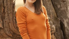 Woman panties see-through girls in nature Met-Art magazine Alex 